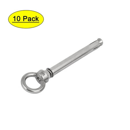 

M6x100mm 304 Stainless Steel Expansion Screw Closed Hook Anchor Bolt 10pcs