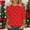 Red, variant on HOMBOM Basic Shirts for Women Red Christmas Pullover Christmas Tree Crewneck 3/4 Sleeve Plaid Ladies T Shirts