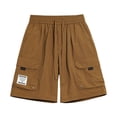thumbnail image 4 of DayScoop Mens Plus Size Shorts Big Tall Bottoms Summer Casual Fashion Solid Color Multi Pocket Elastic Waist Oversize Loose Short Pants, 4 of 5