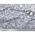 thumbnail image 2 of Soimoi Gray Viscose Chiffon Fabric Filigree Damask Decor Fabric Printed Yard 42 Inch Wide, 2 of 3