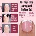 thumbnail image 2 of TRAHOO-Fake Toe Nail Tips Press on, French Tip Soft Gel Toenail Extension, LIGHT PINK Square Round Pre-applied Tip Primer & Base Coat, Full Cover Matte False Nails for DIY x 15 Sizes 360Pcs, 2 of 4