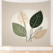 Bohemia Wall Hanging Tapestry Modern Dots Leaves Plants Living Room Tapestry Kitchen Decorative Setbathroom Hand Indoor Tapestry for House Dorm Bedroom Office Home 51x59inch