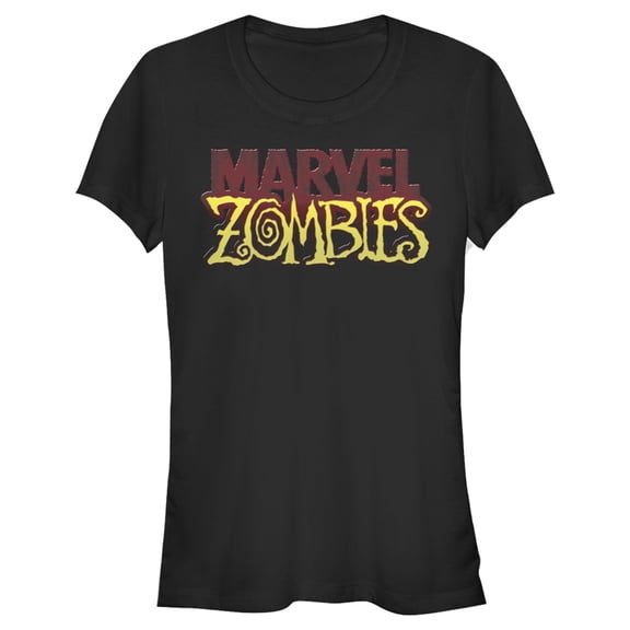 Junior's Marvel Zombies Classic Logo  Graphic Tee Black Medium