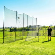 Stop That Ball™ Socketed Sports Barrier Net System | Durable Galvanized Steel Poles with UV Stabilized Ball Stop Net | Five Lengths Available, 12ft Height