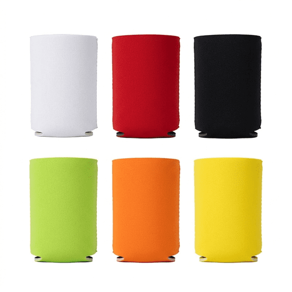 6 Pcs Can Sleeves Insulators, Foam Collapsible Cooler Can Cover, Beer Can Sleeves Coolers Holder, Soda Cover Coolies, DIY Customizable for Parties, Events or Weddings