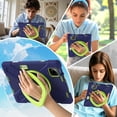 thumbnail image 7 of for Xiaomi Pad 7 Pro/ Xiaomi Pad 8 Pro 11.2 inch Case, 360 Rotatable Handle Stand, Shoulder Strap, Drop-Proof Design, NavyBlue Lime, 7 of 7