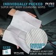 thumbnail image 2 of Shower Body Wipes, 40 Individually Wrapped Personal Hygiene Body Wipes for Women and Men, Keep Clean After Gym Travel Camping Outdoors Sports 1 Count (Pack of 40), 2 of 7