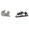 thumbnail image 1 of Escultura de gato y toro, adorno de mesa, arte moderno, artesanía, figura decorativa de animal, estatua para dormitorio, sala de estar, oficina, escri, 1 of 8