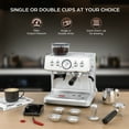 thumbnail image 3 of KNDKO Espresso Machine with Grinder & Milk Frother Steam Wand, 20 Bar Automatic Coffee Maker for Espresso/Cappuccino/Latte/Mocha, 3 of 11