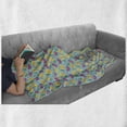 thumbnail image 5 of Summer Soft Flannel Fleece Blanket, Nerd Pineapple Faces Along Smart Girly Smiling Watermelons Exotic Friend, Cozy Plush for Indoor and Outdoor Use, 60" x 80", Pink Mustard Turquoise, by Ambesonne, 5 of 5