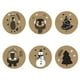 thumbnail image 2 of 6 diseños de etiquetas adhesivas con sello de tema navideño de 1 pulgada para regalo DIY JAMW Sencillez, 2 of 5
