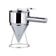 thumbnail image 1 of CAIROYAR Embudo dispensador de acero inoxidable plateado con forma de cono para masa de panqueques, 1 of 7