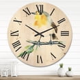 thumbnail image 2 of Designart 'Little Robin Bird Sitting On A Branch' Traditional Wood Wall Clock, 2 of 5