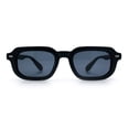thumbnail image 4 of Vintage Vibe Narrow Rectangle Hipster Hustler Fashion Sunglasses Matte Black - Black, 4 of 8