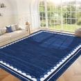 thumbnail image 4 of Washable 8x10' Area Rug – Soft Neutral Non Slip Large Rug with Rubber Back, Low Pile Stain Resistant – Modern Carpet for Living Room, Bedroom, Dining Room, Farmhouse, 4 of 8