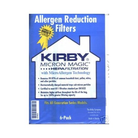 Kirby Micron Magic Hepa Filtration With Microallergen Technology Kirby Micron Magic Hepa Filtration With Microallergen Technology Vacuum Bags Pack Of 6