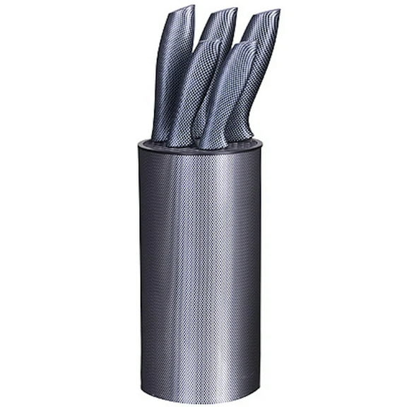 Mayer & Boch Stainless Steel 5 Piece Countertop Knife Blocks