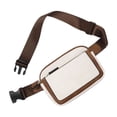 thumbnail image 2 of Bolso bandolera de cuero con correa ajustable, múltiples bolsillos, mochila compacta cruzada de pecho y hombro para hombres y mujeres, viajes al aire libre, 2 of 6