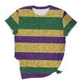 thumbnail image 6 of Craaazy Short Sleeve Sweatshirts for Women Loose Fit Mardi Gras Shirts Gifts, 6 of 6