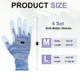 thumbnail image 2 of 4Set Anti-Static Gloves Electrostatic Protective Glove, Large Size Blue, 2 of 6