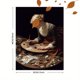 thumbnail image 3 of Qisvanset 12x16 Inch Steampunk Cat Portrait Canvas Painting Wall Art, 3 of 5