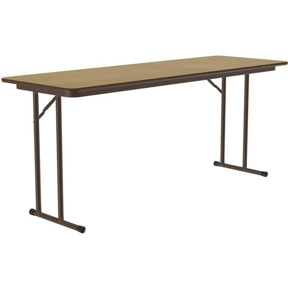 Correll 3/4" High Pressure Folding Seminar Table with Off-Set Leg Fusion Maple