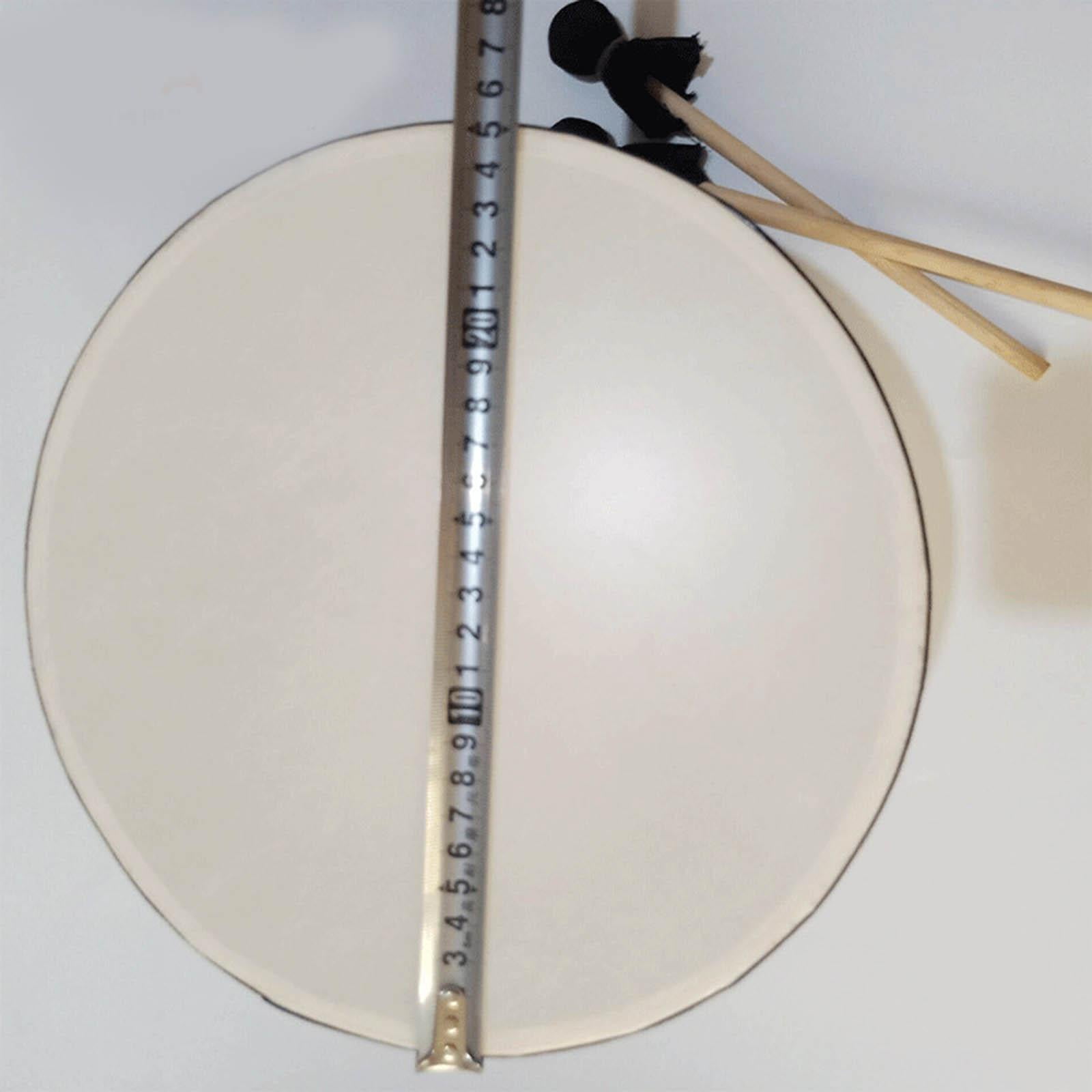 QccHieUs Wood Ground Drum Gift with 2 Mallets Educational Orff Percussion Rhythm Drum for 8inch