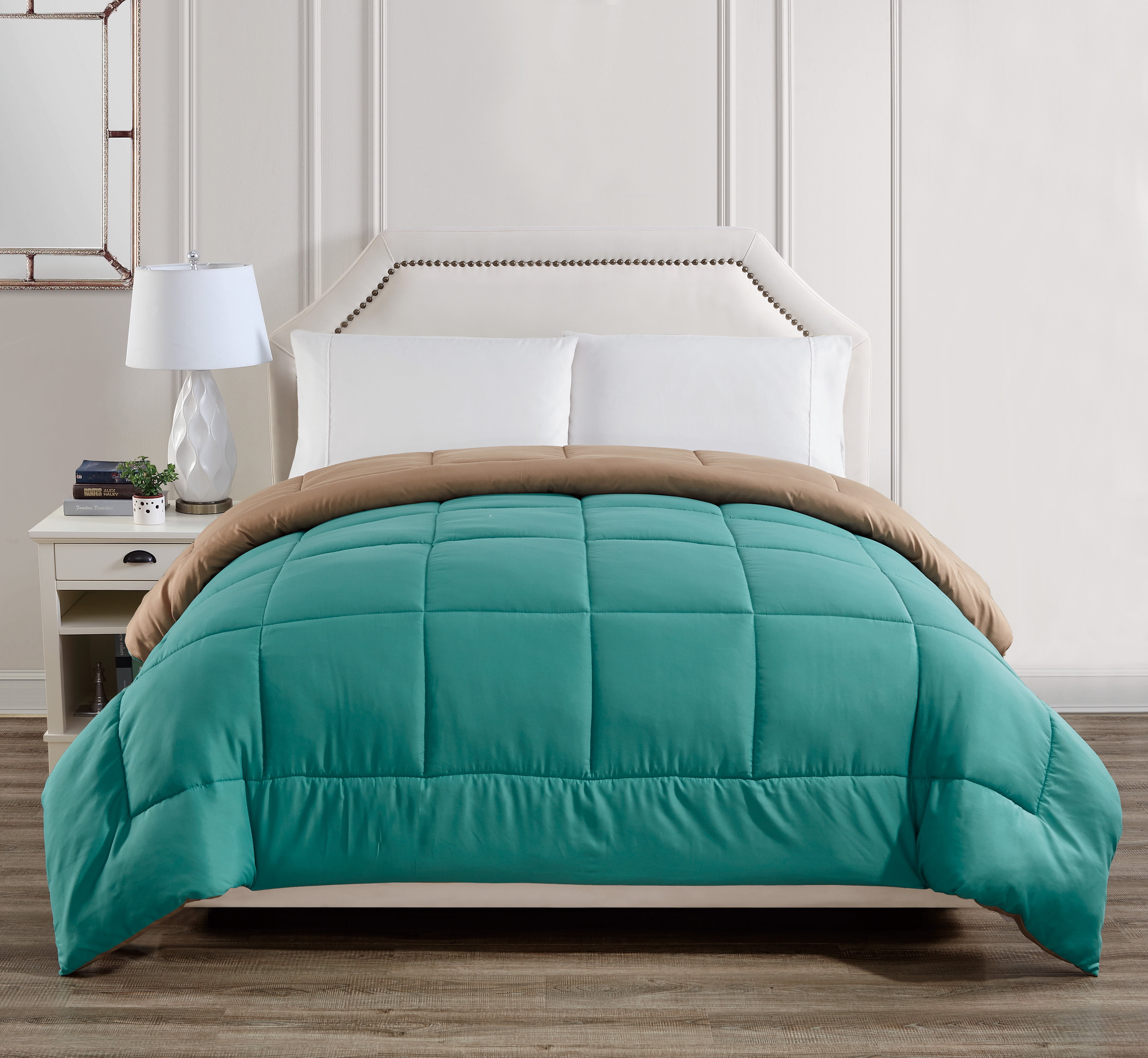 Chelsea Reversible Down Alternative Comforter in Turquoise, King