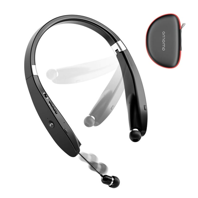 Auriculares Bluetooth AMORNO, banda plegable para el cuello con micrófono