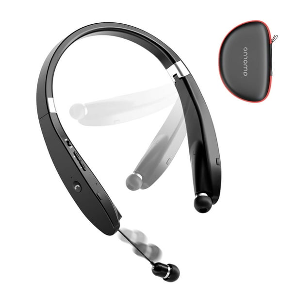 Auriculares Bluetooth AMORNO, banda plegable para el cuello con micrófono
