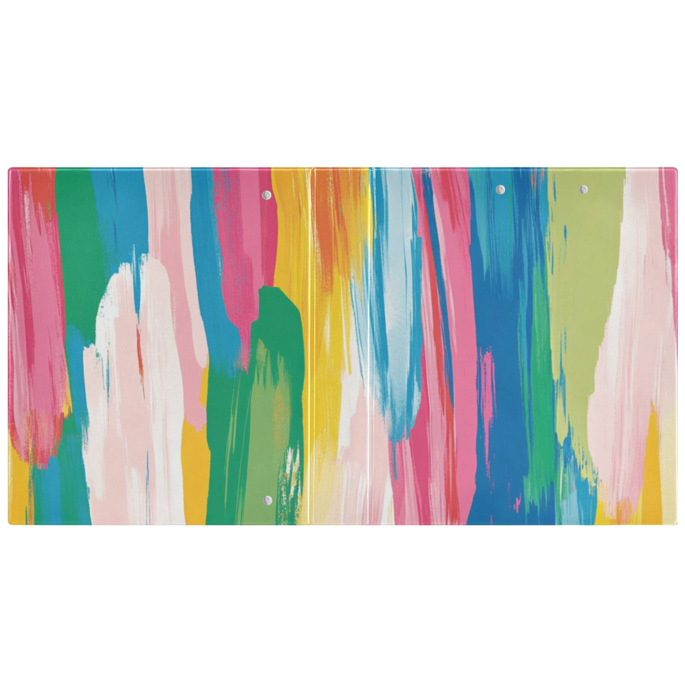 Graffiti Colors 3 Ring Binders 1.5 inch Hardcover File Folders with Interior Pockets A4 Size Organizer for School Office Hospital