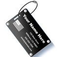 thumbnail image 1 of Etiquetas de equipaje KCULE Cule Custom Metal para maletas negras, 1 of 7