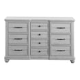 thumbnail image 6 of JERFIT 10-Drawer Dresser with Mirror, Coastal Farmhouse Bedroom Furniture, Engineered Wood Storage Chest, Soft Gray Finish, 66" Long, 6 of 6