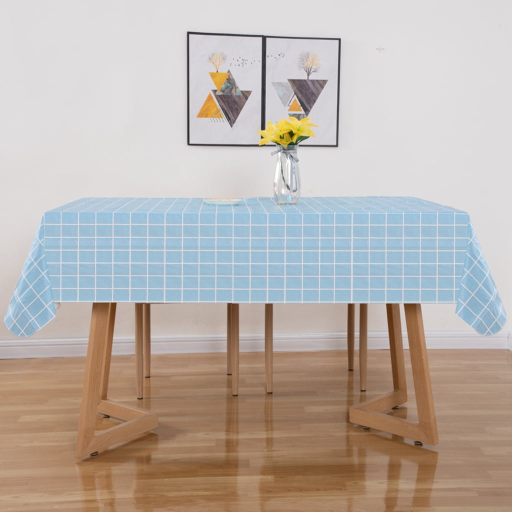 Ray Star Vinyl Tablecloths 52x70 Spring Tablecloth Plastic Picnic Outdoor and Camping Waterproof Oilcloth Table Cover for Rectangle Tables