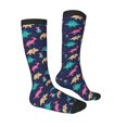 thumbnail image 3 of Fotbe Cartoon Dinosaur print Women's Men's Novelty Crew Socks Cotton Socks Knee High Socks for Walking,Running,Nurses,Pregnancy, 3 of 9