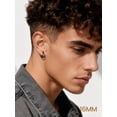 thumbnail image 5 of KeyStyle 16mm Hoop Earrings for Men, Black Women Small Hoop Earrings Hypoallergenic Lightweight Huggie Earrings Jewelry Christmas Father's Day Gift, 5 of 9