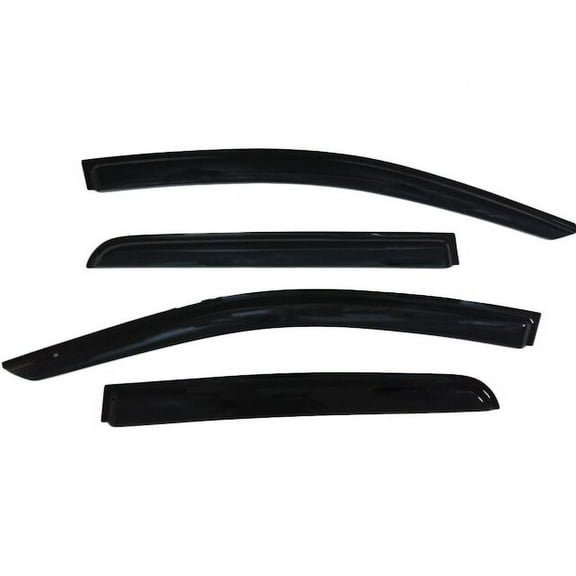 Front and Rear Side Window Deflector Set of 4 - Compatible with 2017, 2020 - 2023 Nissan TITAN Crew Cab Pickup 2021 2022
