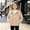 Beige, variant on Eltusu Girls Fuzzy Fleece Jackets, Casual Windproof Long Sleeve Warm Winter Outerwear with Zipper Light Blue Size 10-12 T