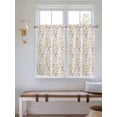 thumbnail image 2 of Yellow Grey Botanical Bathroom Window Curtain, Spring Floral Summer Farmhouse Light Filtering Coffee Kitchen Curtains, Bedroom Living Room Curtains 2 Panel 84"x54", 2 of 6