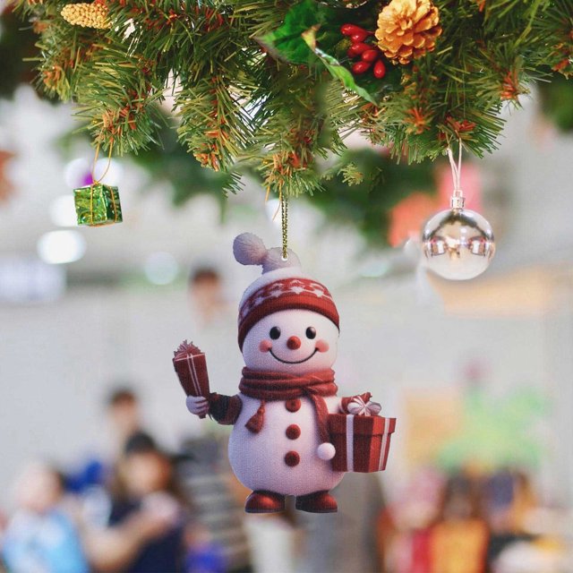 Cartoon Christmas Snowman Car Hanging Home Tree Pendant Christmas Tree Pendant Home Fall Door Covers Metal Vase Beads Car Christmas Garlands Modern compatible with Macrame Car Hanger