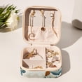 thumbnail image 6 of Sea Mew Travel Portable Square Jewelry Boxes Display Case - Travel Organizer for Girls and Women, 6 of 6