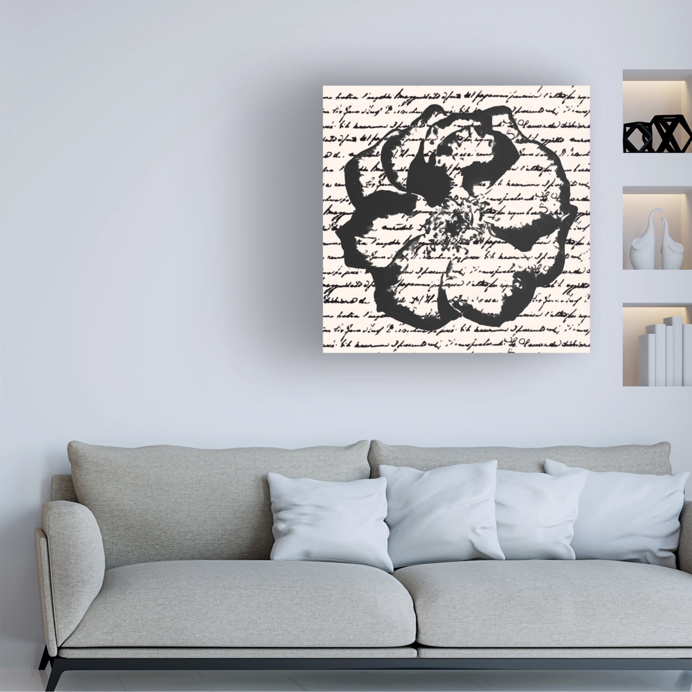 Trademark Fine Art Alonzo Saunders  Inky Floral III Canvas Wall Art