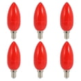 thumbnail image 1 of 6X Bombilla de Velas de Luz LED Bombilla de Luz Roja con Luces de Luces de Vela con Ahorro de Energia,E14, 1 of 5