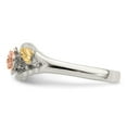 thumbnail image 3 of Landstrom's Mt. Rushmore Black Hills Sterling Silver 12K Gold Accents Rose Ring QBH189, 3 of 5