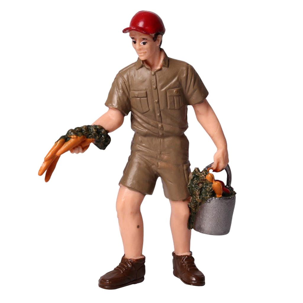 Farmer Model Toys Female Male Farmer Figure Model Figurine toy for kids
