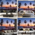 thumbnail image 6 of Peel and Stick Wallpaper Canvas Beach Pier sunset Los Angeles California Modern Art Wall Mural Decor Self Adhesive and Removable 69in x 98in, 6 of 6