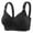 Black, variant on SRZYMJ Sports Bra for Women Ladies Jacquard Breathable Comfortable Wireless Thin Cup Back Closure Non Side Adjustable Support Bra