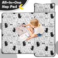 thumbnail image 4 of Cat and Flower White Pattern Teens Toddler Nap Mat with Pillow, Sleeping Mat Bag for Preschool Daycare 51"x22", 4 of 6