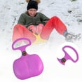 thumbnail image 4 of Portable Plastic Snow Sled Board for Winter Skiing | High-Speed Slide | Large Handle | ABS Material | Non-Slip Seat | Grass Sand Ice Compatible | 1 Pack | 19.29"x14.57", 4 of 6