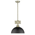 thumbnail image 5 of Golden Lighting 3824-M Hawthorn 14" Wide Pendant - Aged Brass / Matte Black, 5 of 6